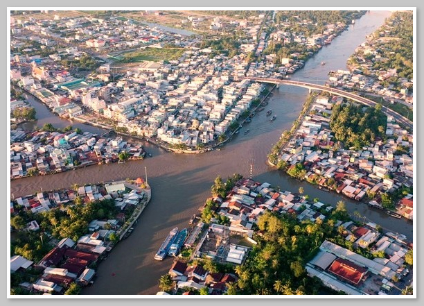 Toàn cảnh huyện Châu Thành khi nhìn từ trên cao